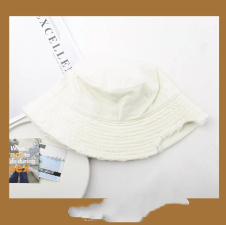 Colton Distressed Bucket Hat – Denim Cotton, UV Protection