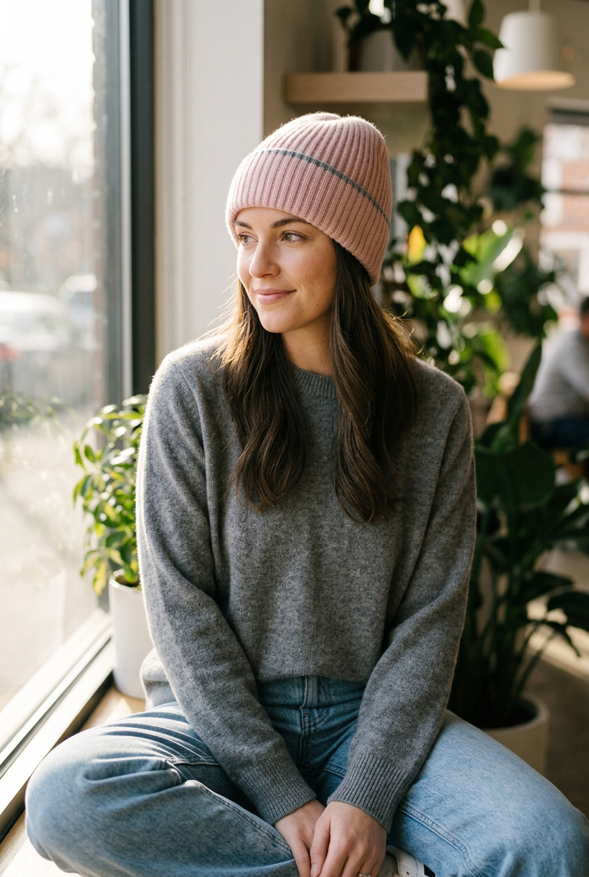 Barnes Knitted Faux Fur Winter Hat – Dome Crown