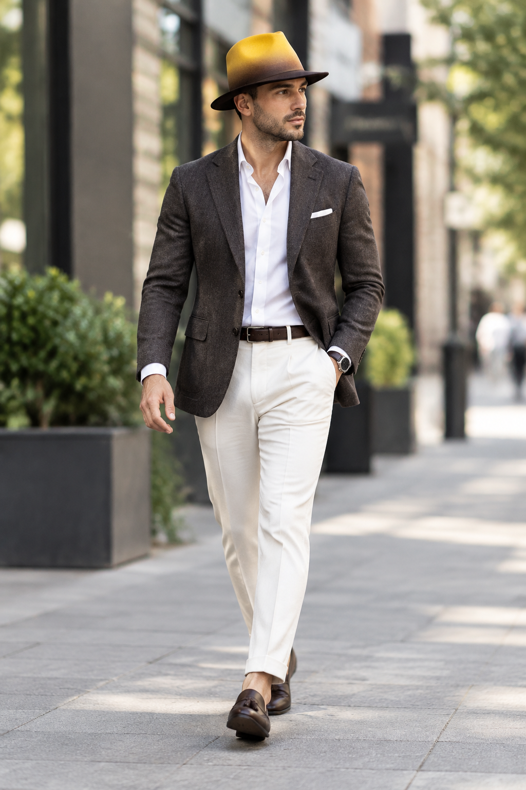 Jamison Gradient Conical Fedora Hat