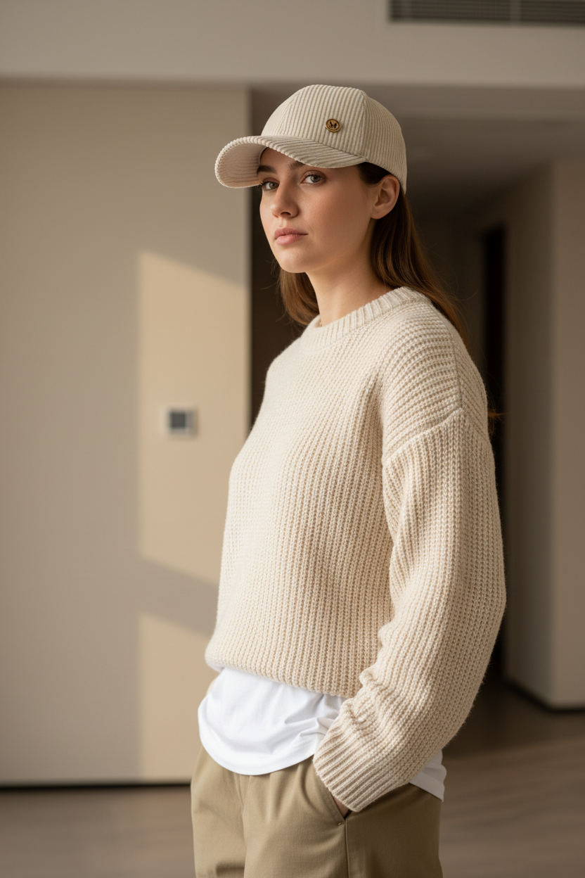 Holloway Corduroy Baseball Hat – UV Protection, Retro Letter M
