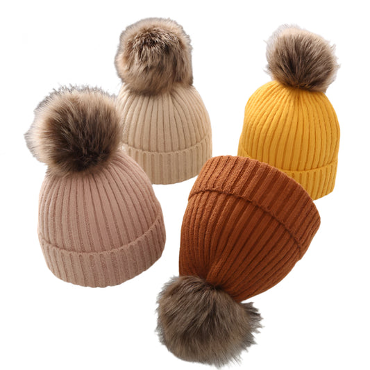 TheCapSpot - Woolen Cap Fur Stocking Cap