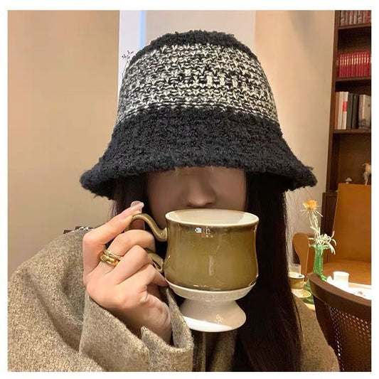 Color Matching Wool Knitted Fisherman Hat Children