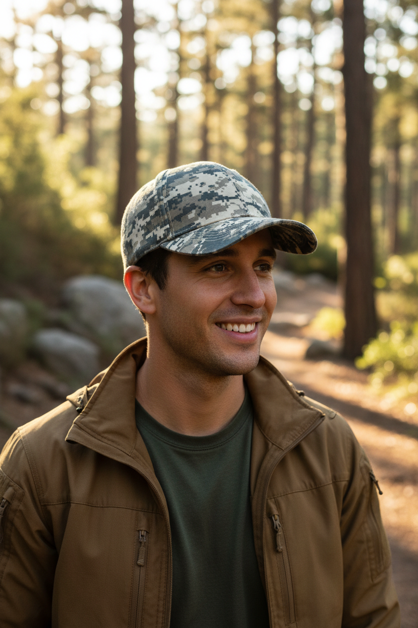 Whitley Camouflage Polyester Adjustable Baseball Cap