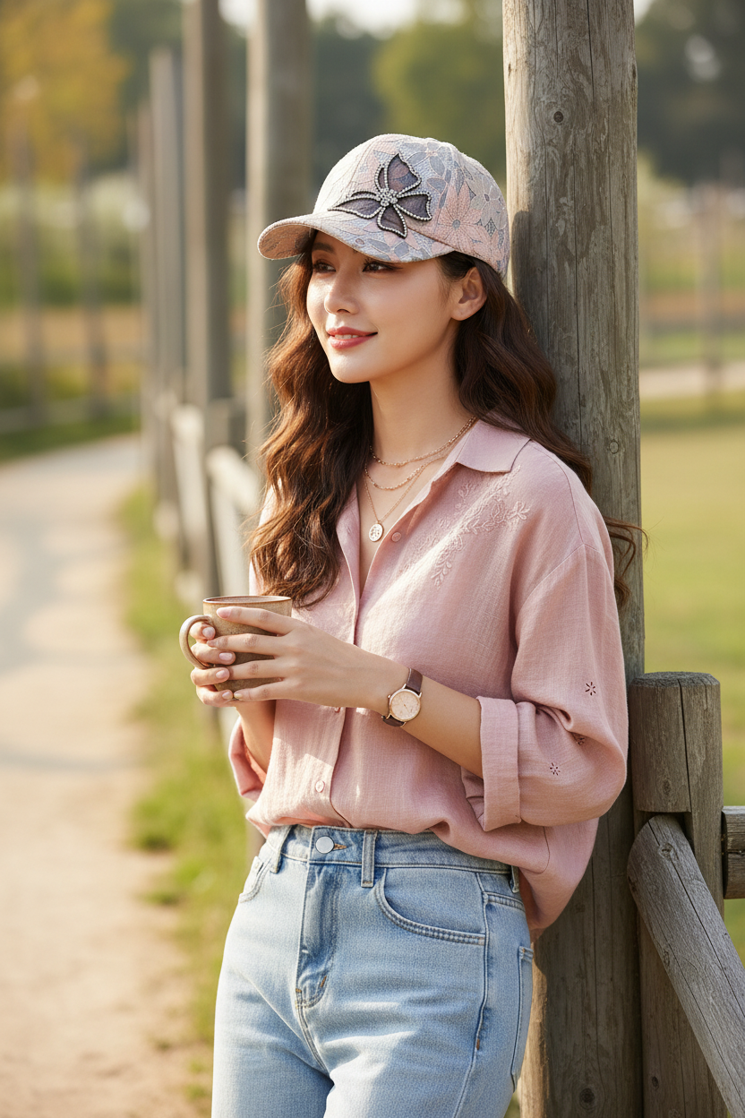 Glendale Floral Baseball Cap – Adjustable Adult