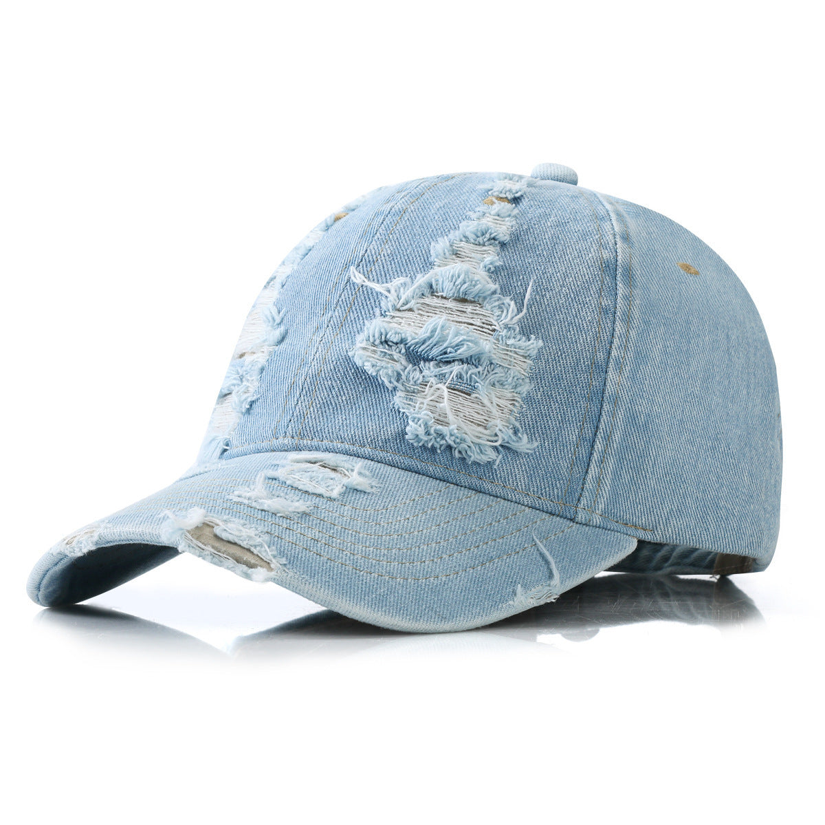 TheCapSpot - Denim Distressed Hat