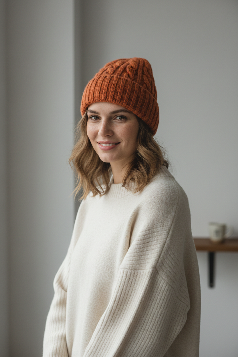 Clyde Acrylic Knit Beanie Hat