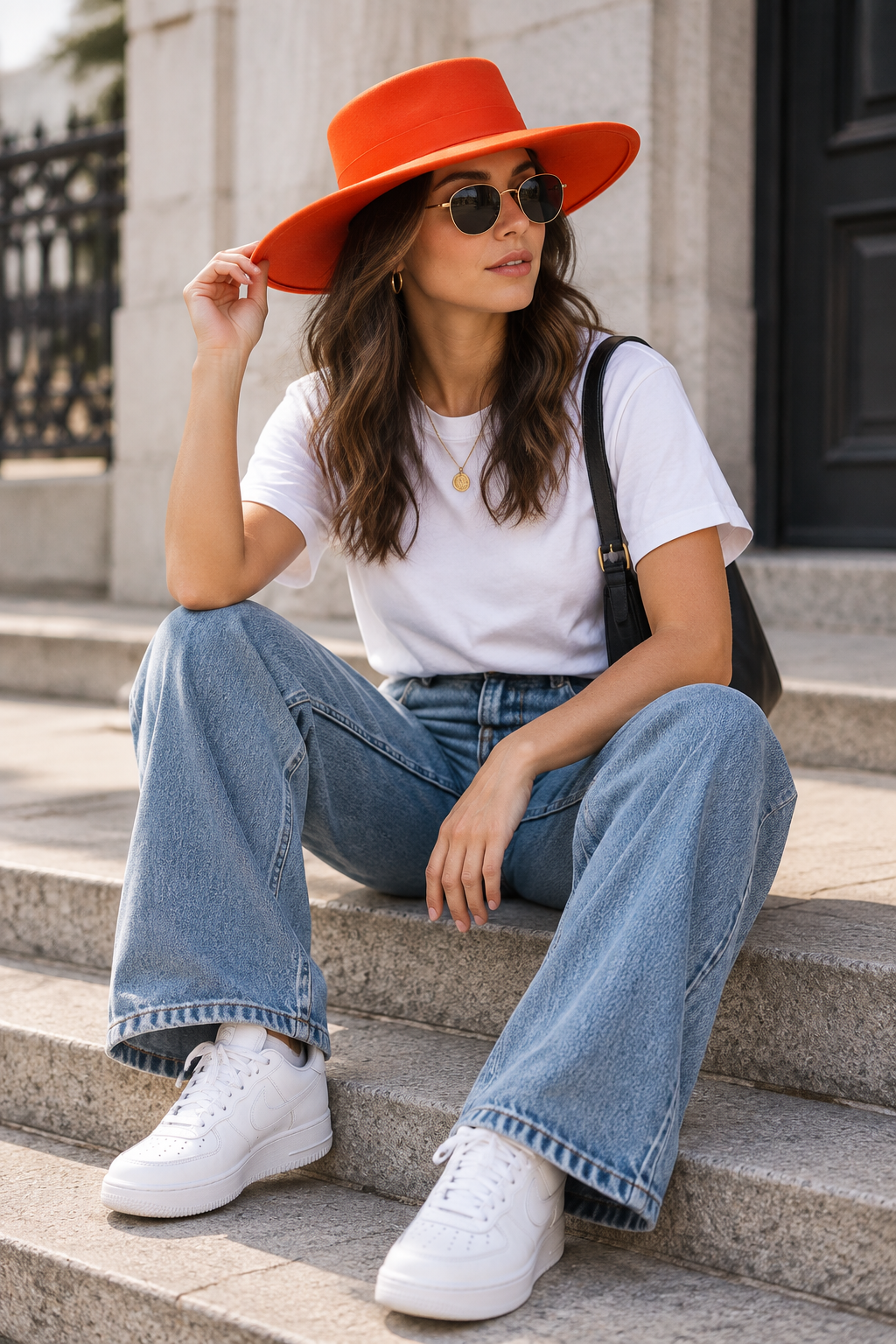 Alberta Wool Fedora Hat, Wide Brim UV Protection