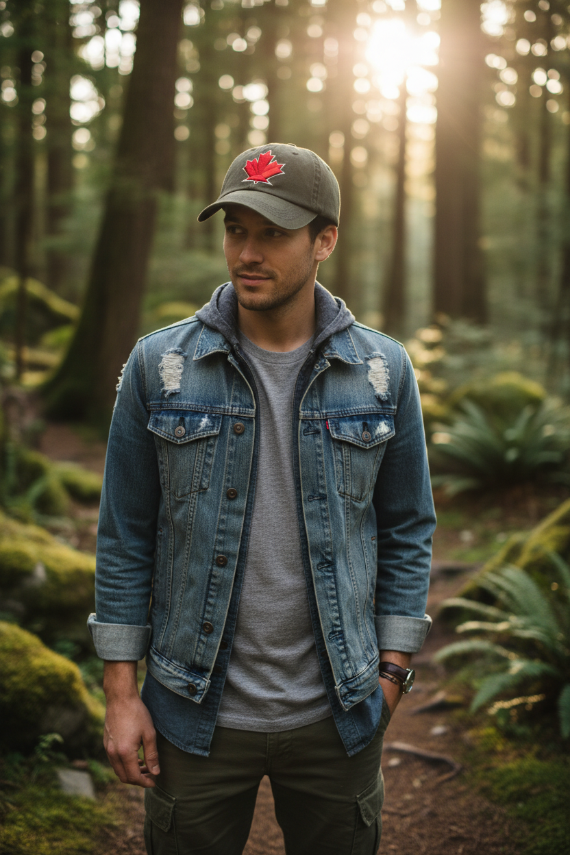 Canadian Cotton Baseball Cap – Vintage Adjustable
