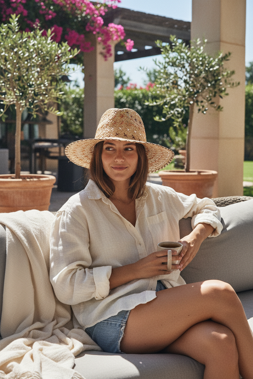 Warrington Raffia Straw Hat – Conical Crown, 58–60 cm