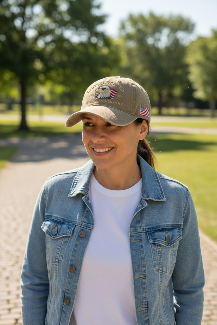 USA 250th Anniversary Cap Washed-Print Hat