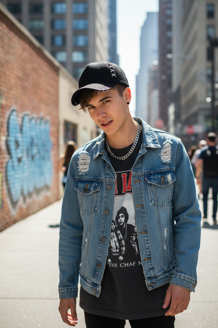 Metal Cross Cotton Baseball Cap – Adjustable, Wide Brim