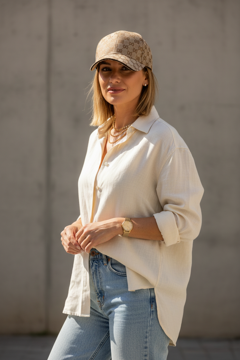 McClendon Women's Ethnic Cotton Baseball Cap – Gold