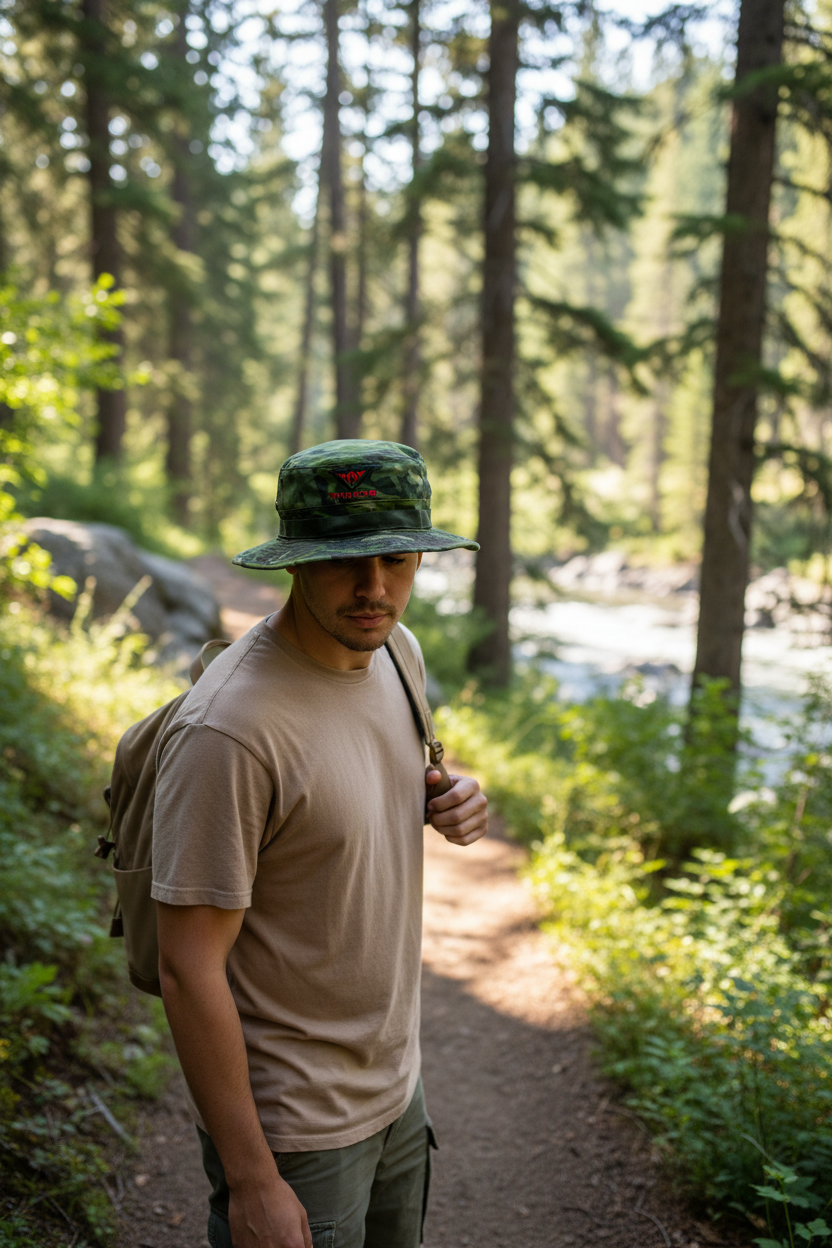 Beverly Camouflage Bucket Hat – UV Protection, Unisex