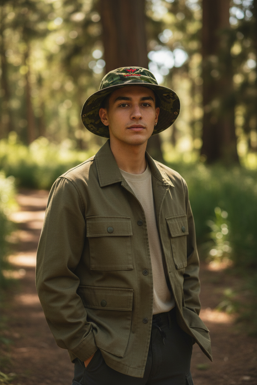 Beverly Camouflage Bucket Hat – UV Protection, Unisex