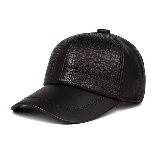 TheCapSpot - Crocodile Pattern Leather Cap