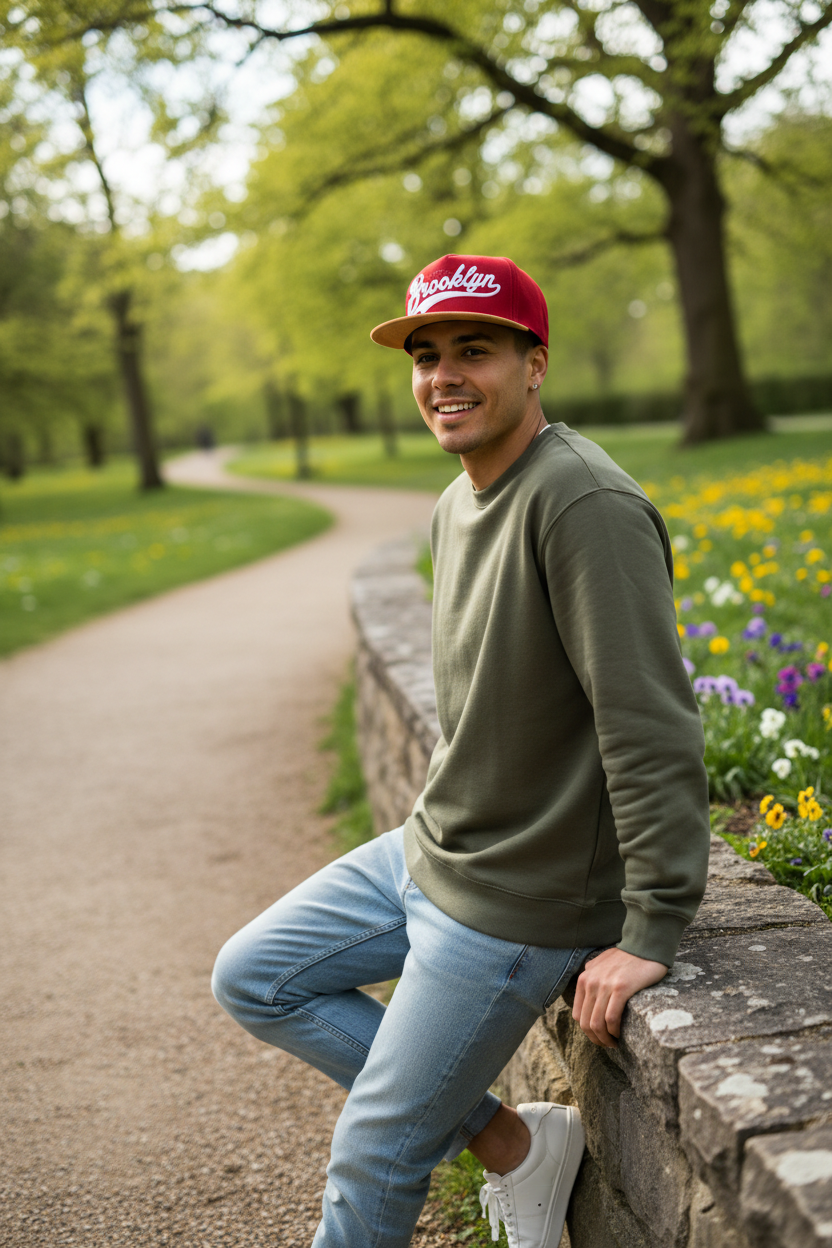 Brooklyn Embroidered Cotton Baseball Cap | Adjustable Hat