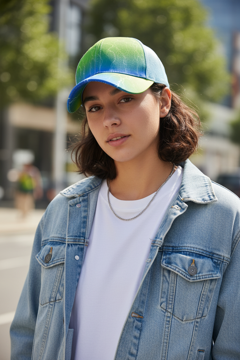 Morant Two-Tone Cotton Mesh Trucker Hat, Adjustable
