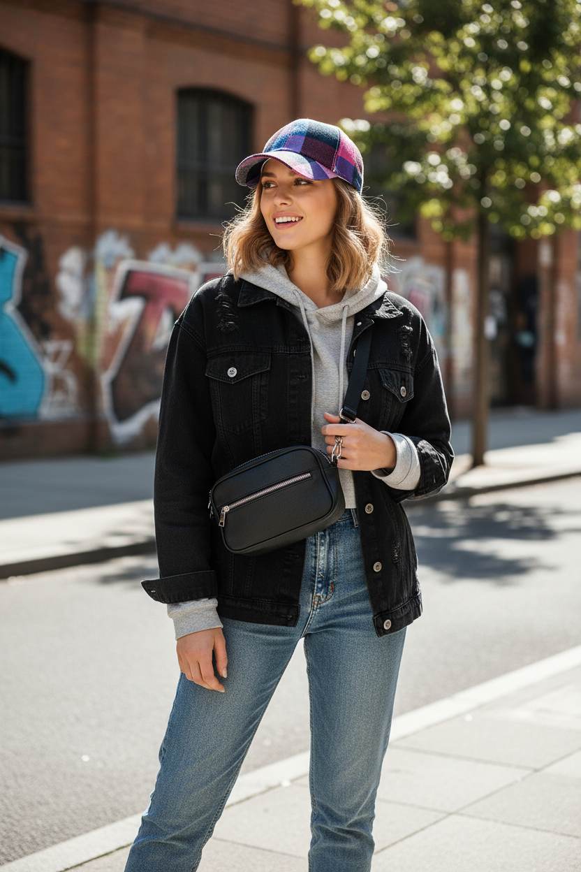 Hernandez Plaid Canvas Baseball Hat – Adjustable