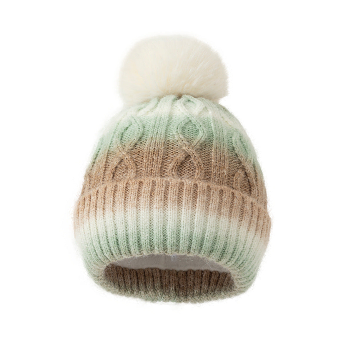 Canton Gradient Knit Pom-Pom Beanie Hat