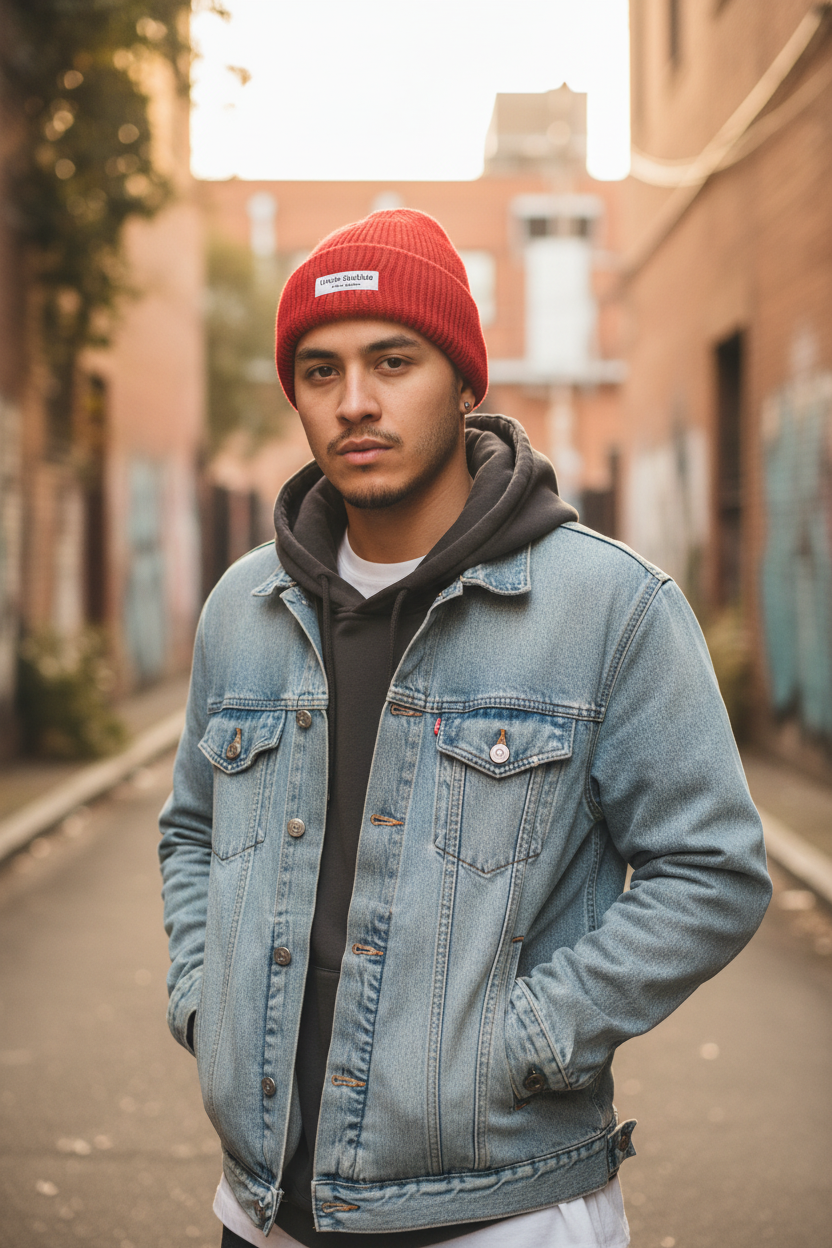 Caleb Thickened Acrylic Winter Stocking Cap