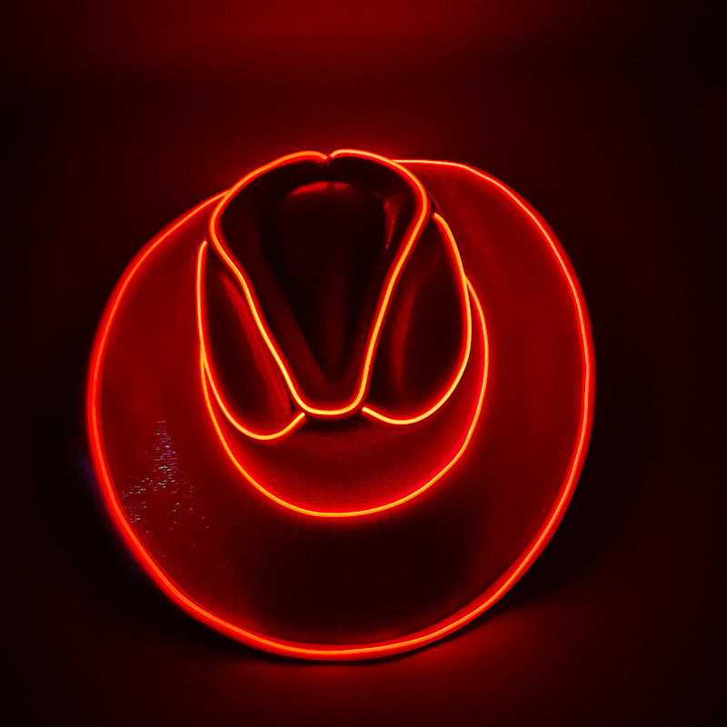 TheCapSpot - Halloween Carnival Party LED Wireless Fluorescent Colorful Cowboy Flashing Hat