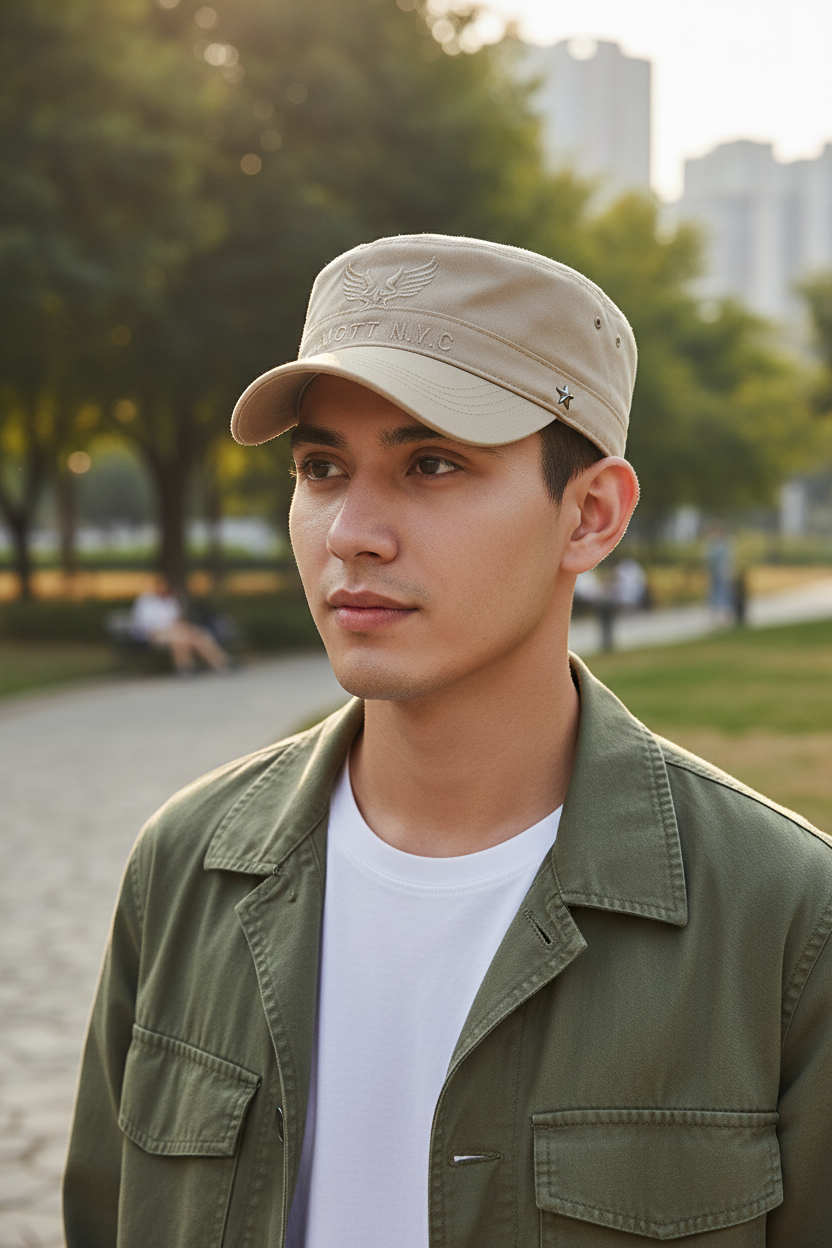 Connor Cotton Military Cap – Adjustable UV Protection