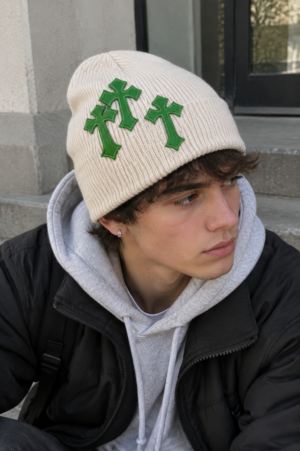Kettles Cross Wool Beanie Hat