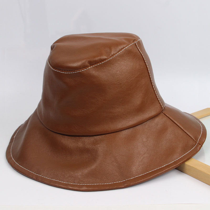 TheCapSpot - Big Brim Fisherman Hat Soft Leather Cowboy Hat