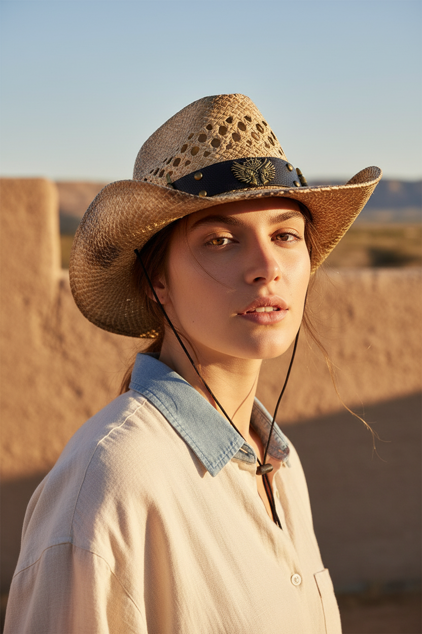 Drexler Western Cowboy Hat – Adjustable Lafite Grass