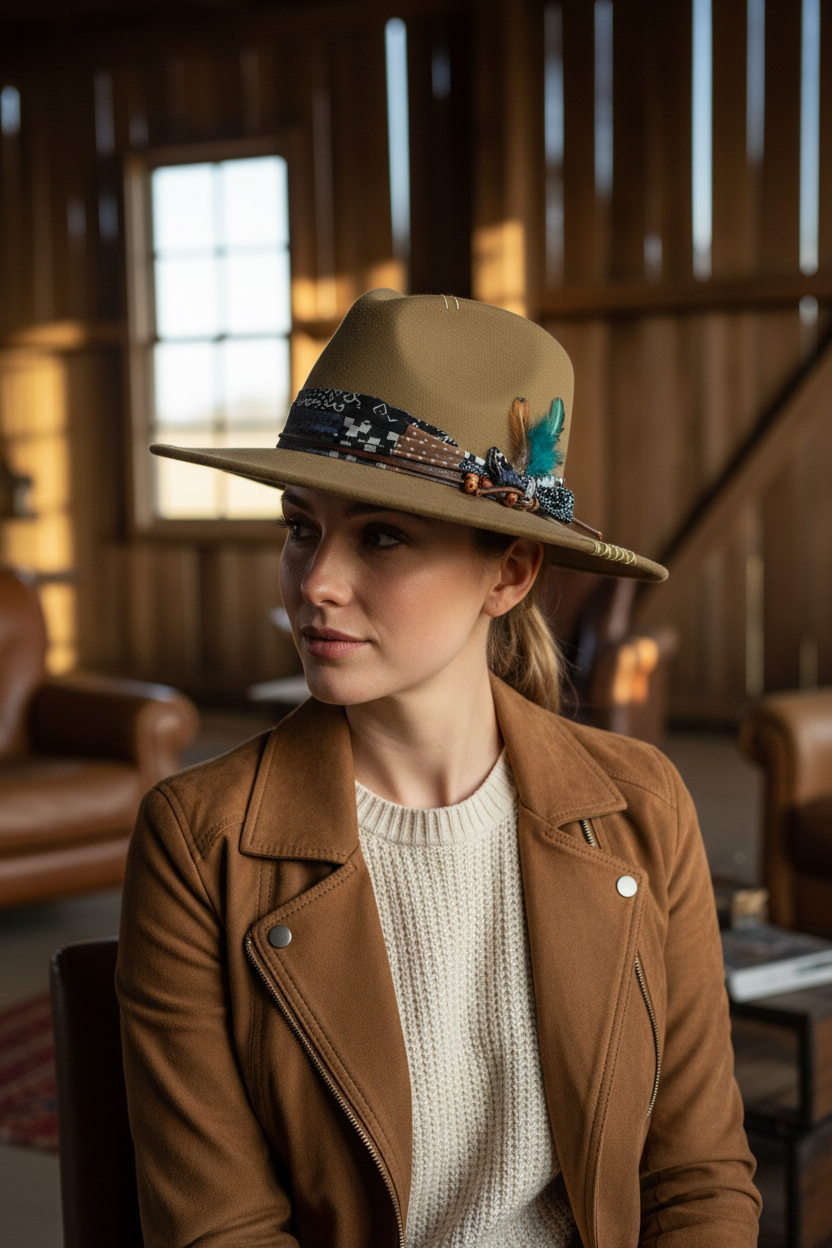 Tulsa Handmade Polyester Fedora Hat with Bell Crown