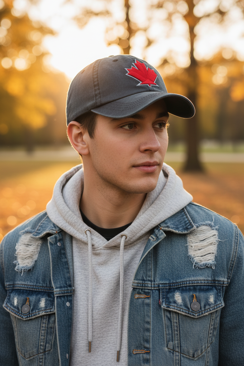 Canadian Cotton Baseball Cap – Vintage Adjustable