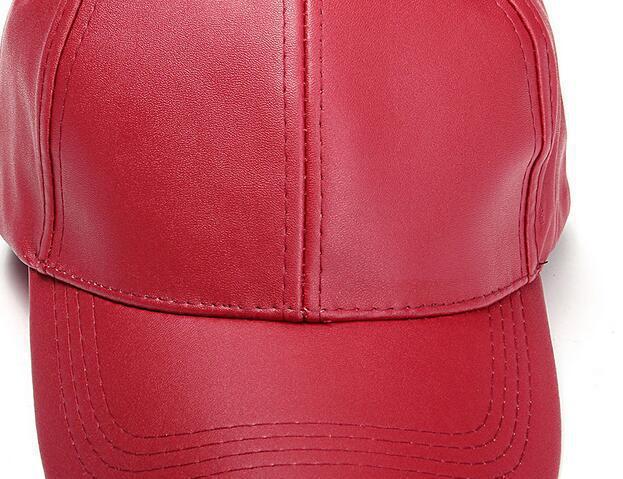 TheCapSpot - Leather Solid Modern Baseball Cap