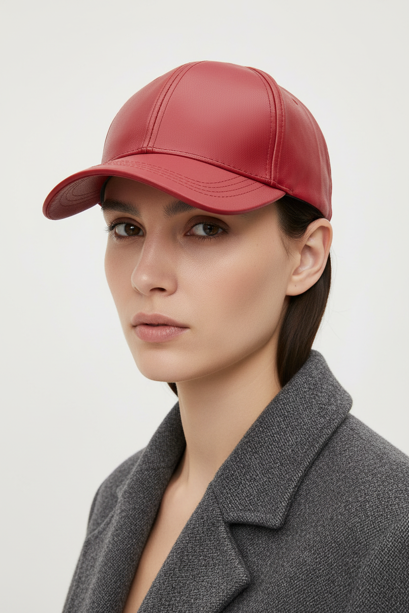 Jackson Unisex Faux Leather Baseball Cap, Adjustable Fit