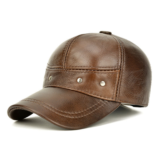TheCapSpot - Genuine Leather Baseball Cap