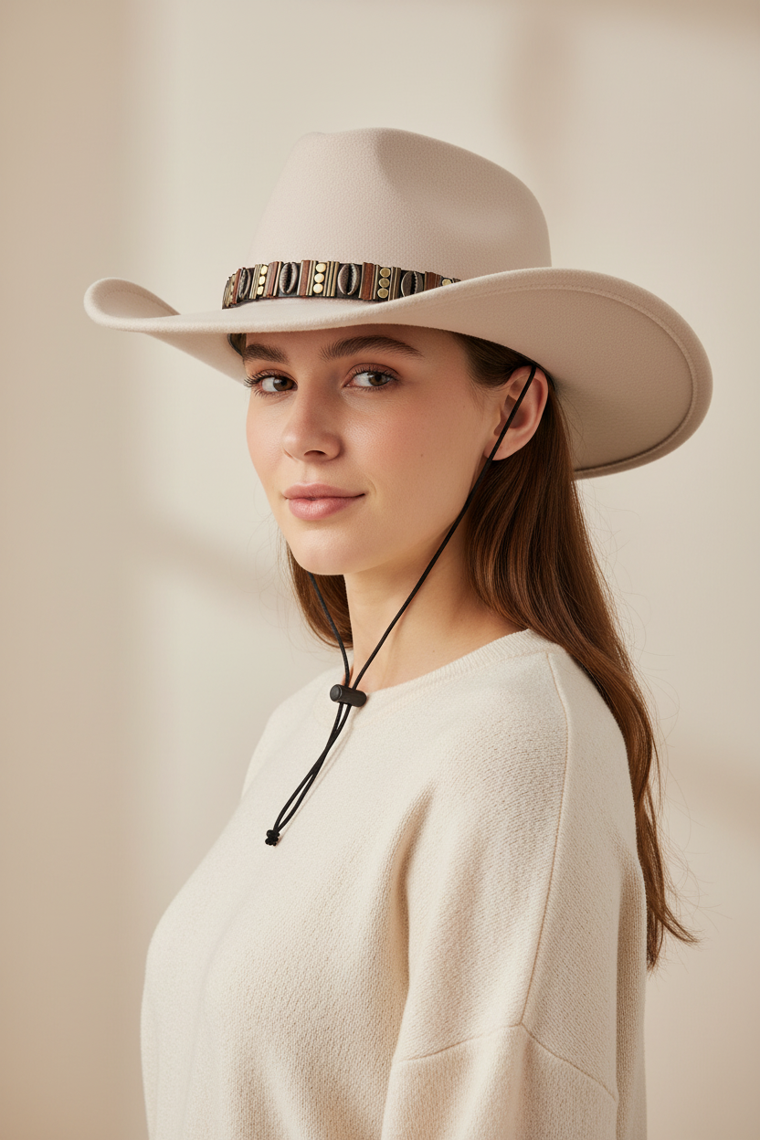 Graham Wool Felt Western Cowboy Hat – Unisex, Medium