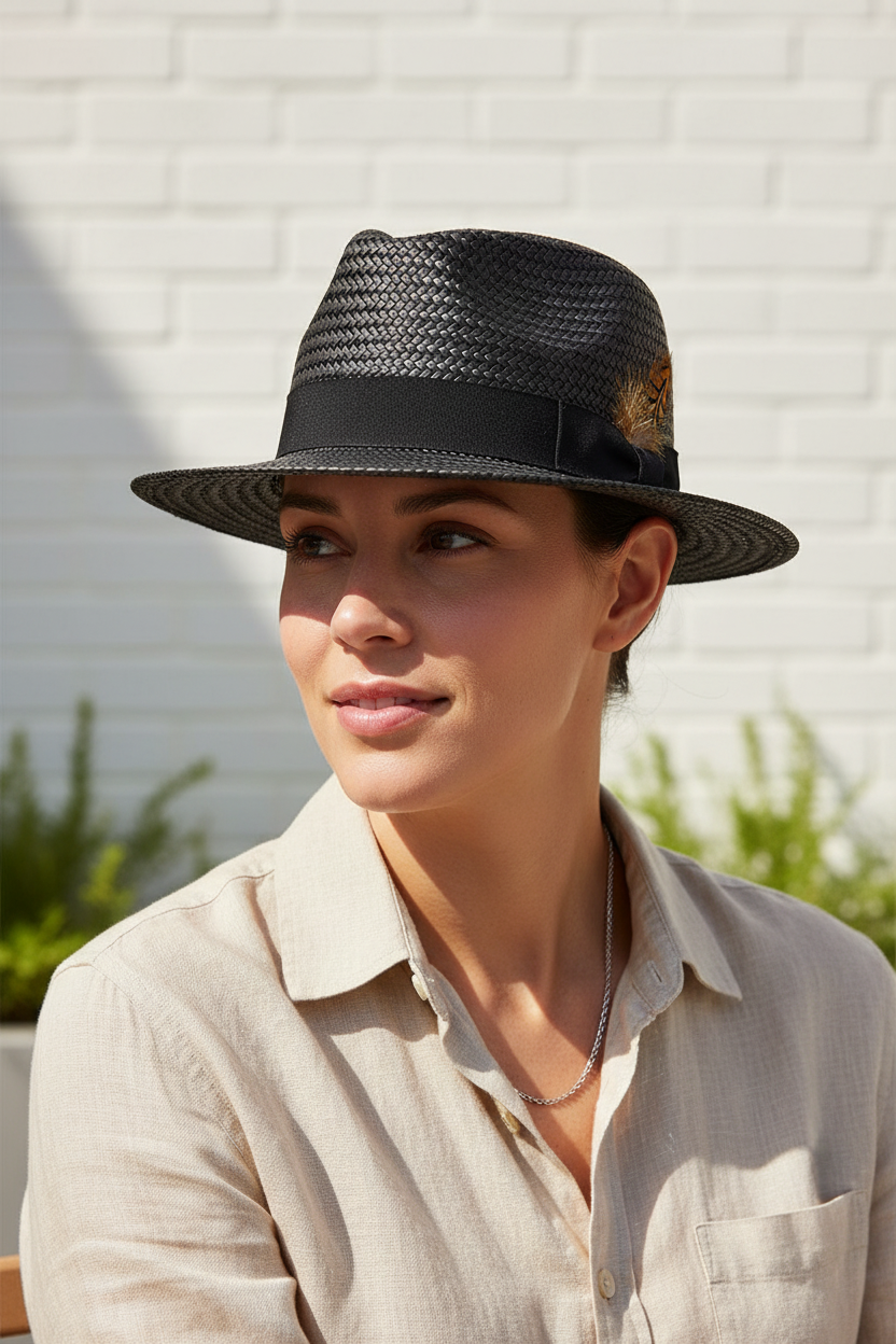 Carlsbad Handwoven Bamboo Fedora Hat