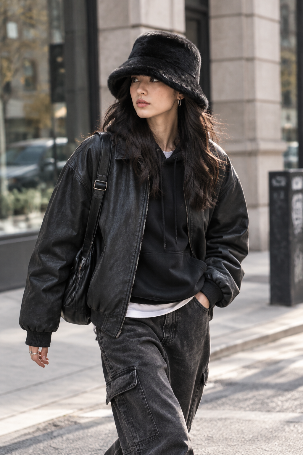 Warren Thick Plush Winter Bucket Hat for Women