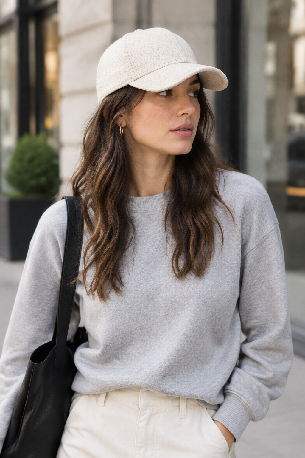 Banks Solid Suede Baseball Cap, Adjustable