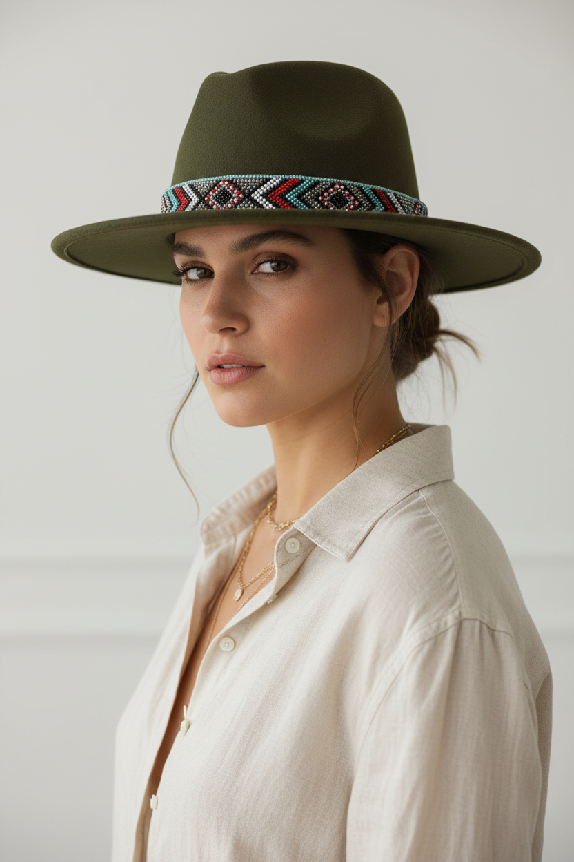 Callie Unisex Cotton-Wool Fedora Hat with Band