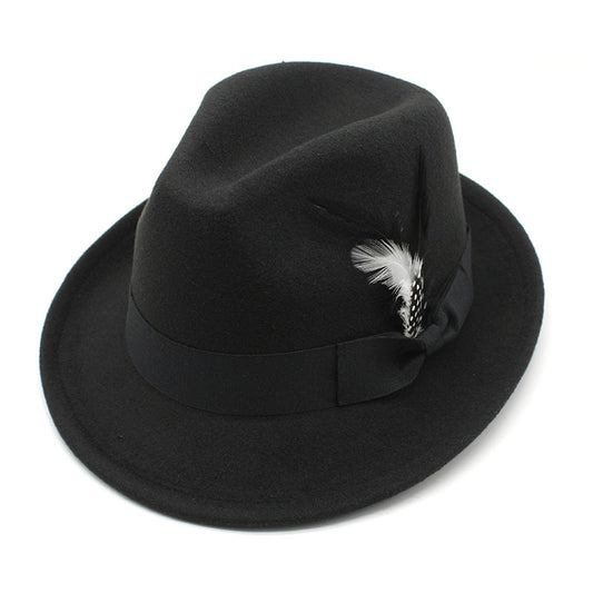 TheCapSpot - Billycock Feather Fur Felt Hat