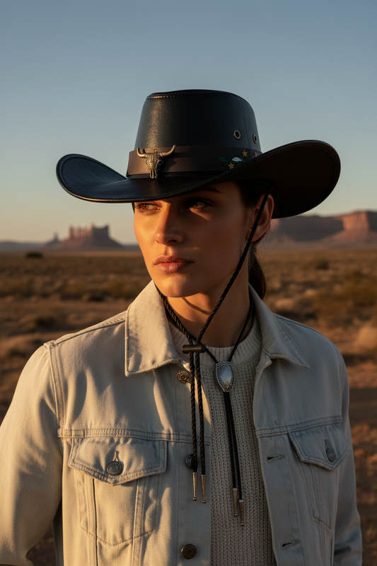 Stallone Western Cowboy Hat – Knitted Sunshade, Unisex