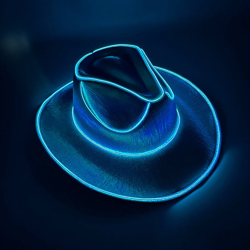 TheCapSpot - Halloween Carnival Party LED Wireless Fluorescent Colorful Cowboy Flashing Hat