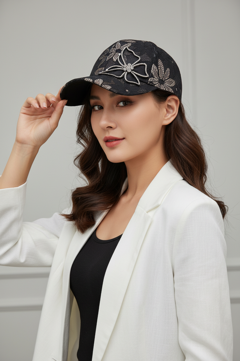 Glendale Floral Baseball Cap – Adjustable Adult