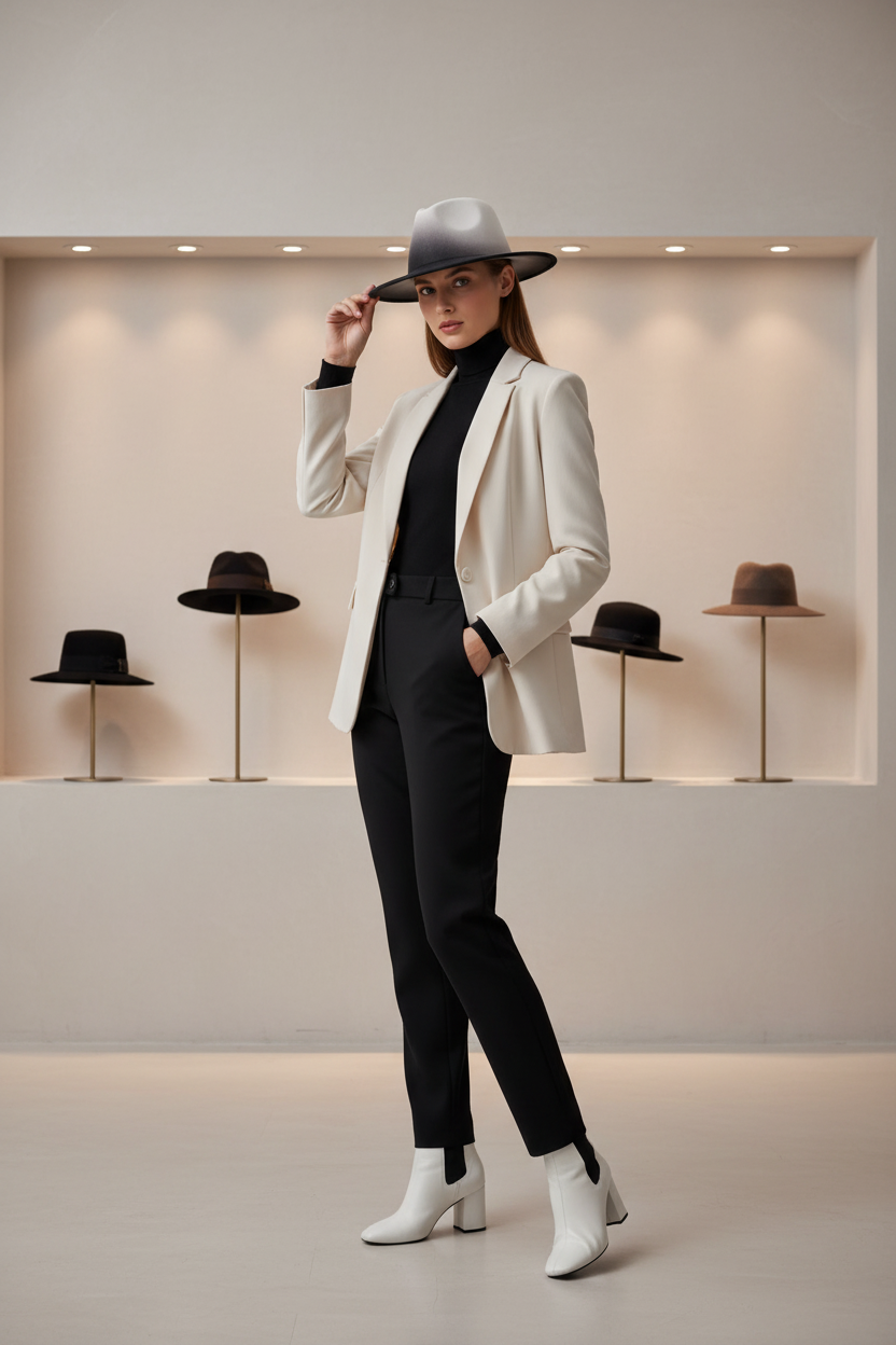 Roland Gradient Wool Felt Fedora Hat
