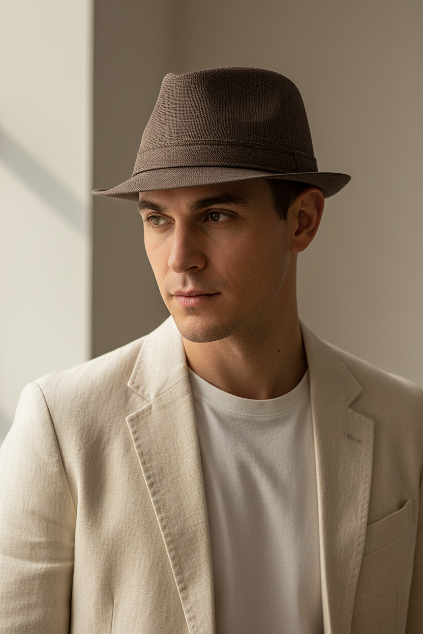 Lawrence Wide Brim Fedora Hat with Band