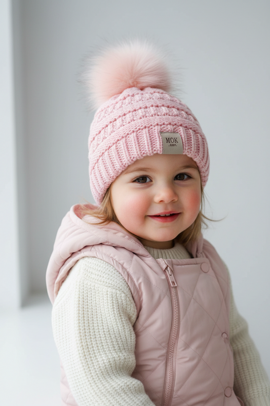Snyder Children's Wool Knit Pom Beanie Hat