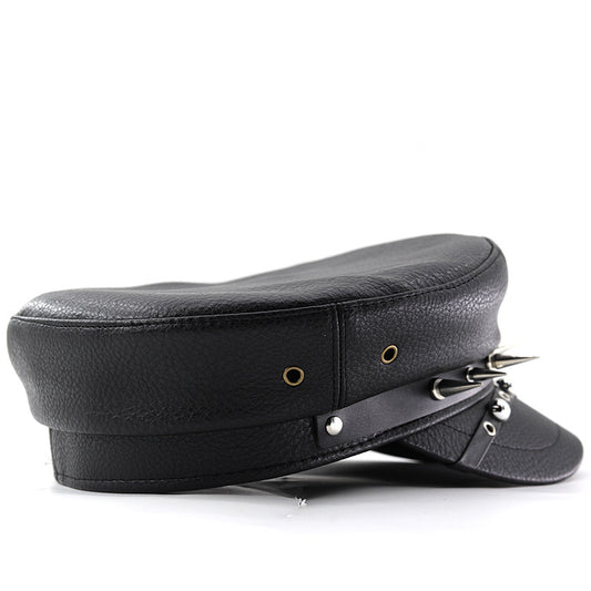 TheCapSpot - Leather Beret Cap