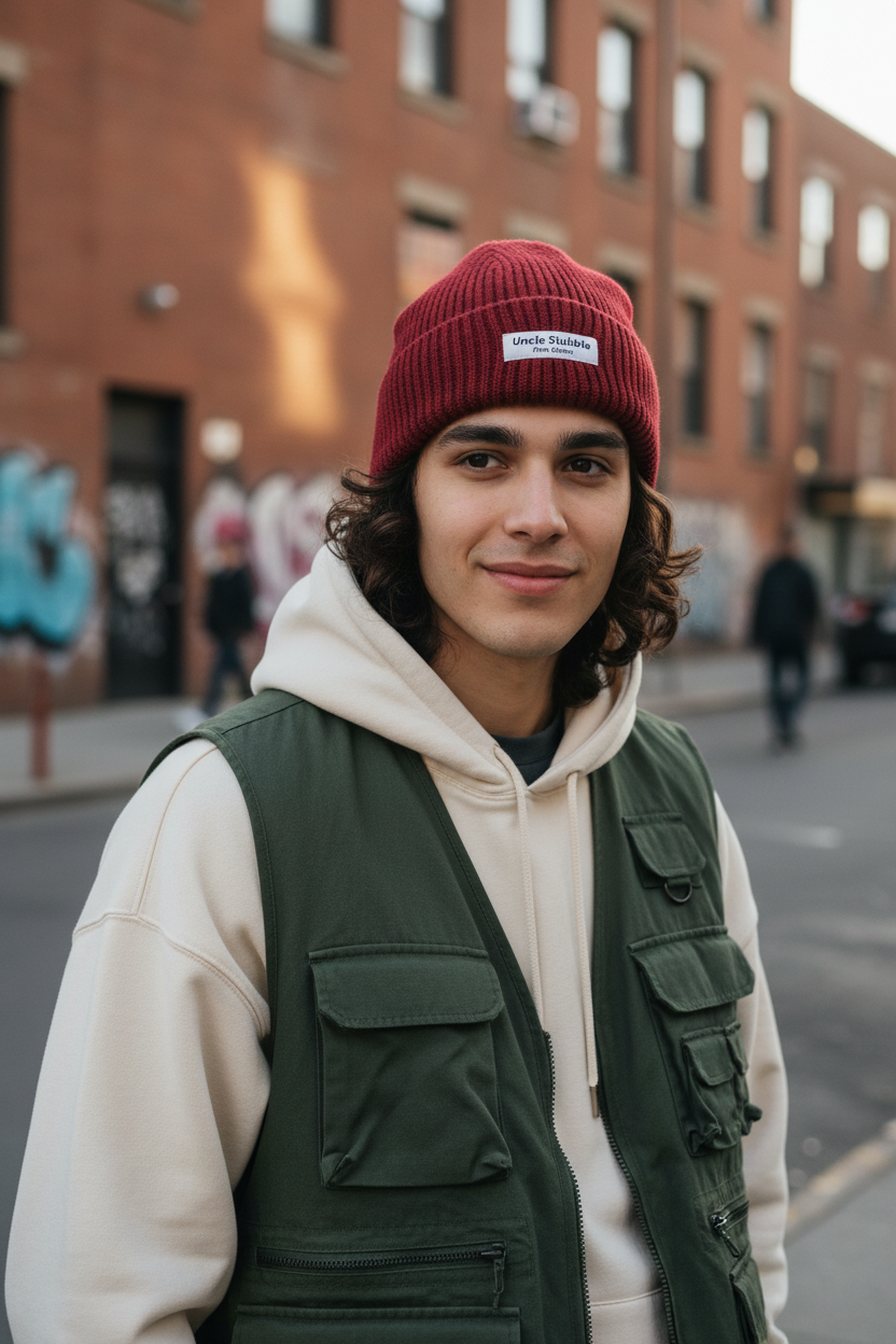 Caleb Thickened Acrylic Winter Stocking Cap