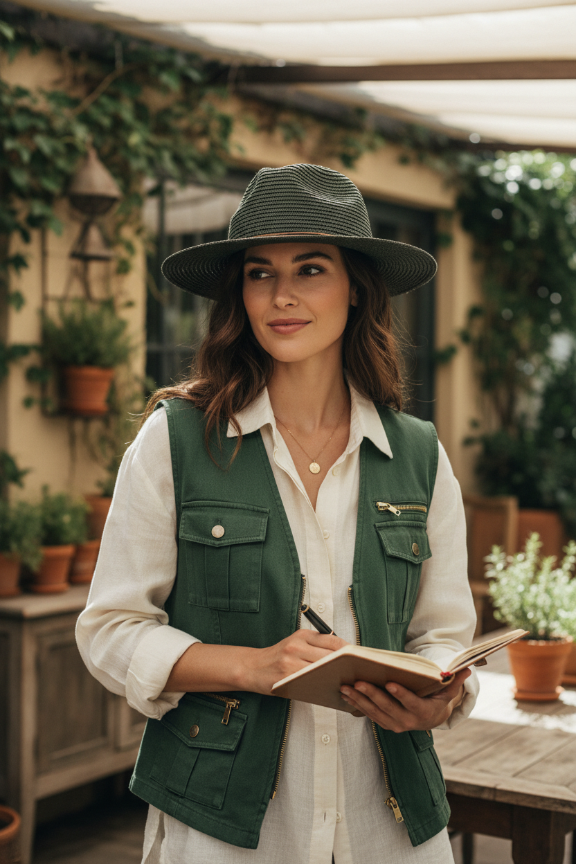 Kerville Flat Brim Straw Sun Hat, Unisex, M 56–58cm