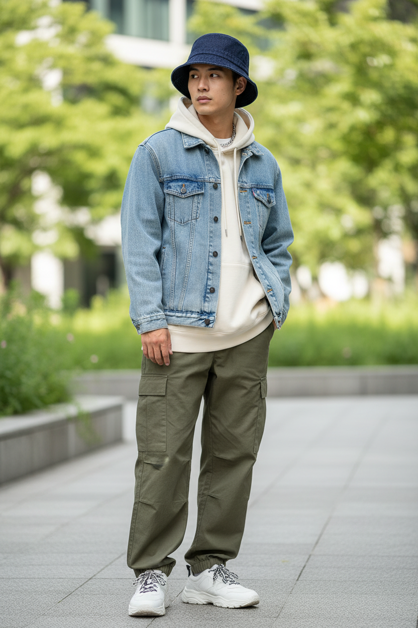 Jordan Denim Bucket Hat – Short Brim Sun Hat